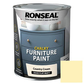 Ronseal Country Cream Chalky Furniture Paint - 750ml
